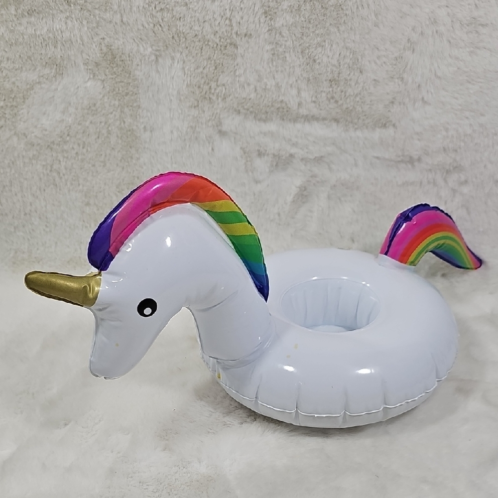 Inflatable unicorn cup holder, rainbow Unicorn